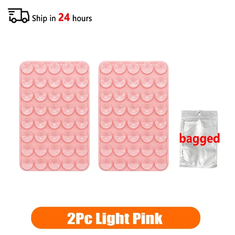 Double Sided Silicone Suction Cup Multicolor Strong Adhesive Stand For iPhone 11 12 13 14 15 16 Pro Max Detachable Phone Holder