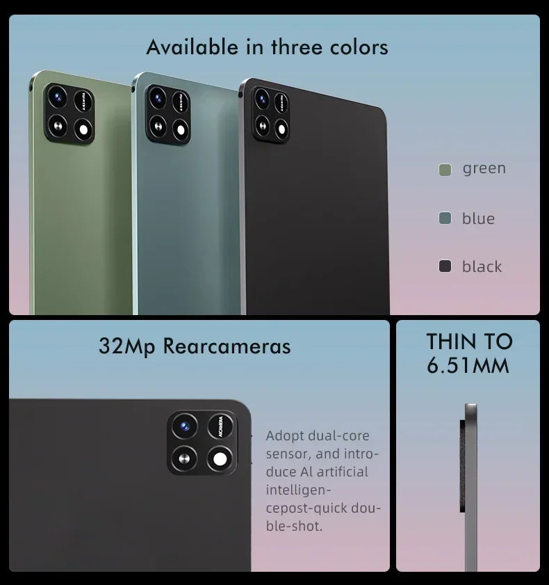 2025 New Original Global Edition Tablet PC Pad 7 Pro, with Snapdragon 8gen3, Android 14 HD 4K, 22GB + 2TB, Dual SIM 5G and WIFI