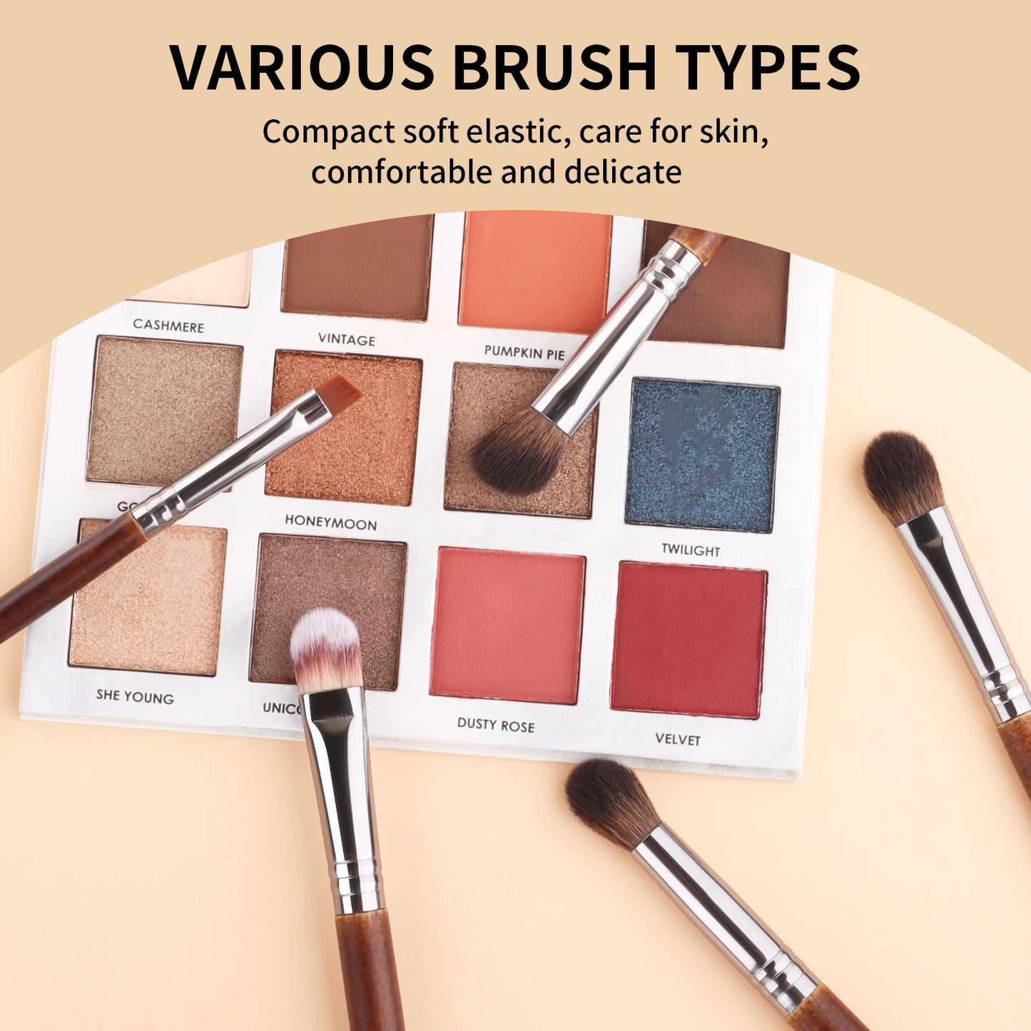 15PCS Makeup Brushes Set Premium Synthetic Kabuki Foundation Concealers Powder Blush Blending Face Eye Shadows Brush Set