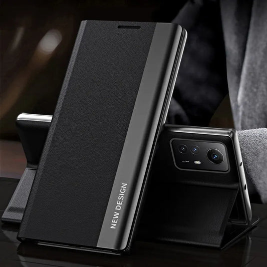 Flip Case For Xiaomi 15T Mi 14T Pro 14 T Mi14T 13T Redmi 15C 14C 13C Side Window Shockproof Luxury Litchi PU Leather Stand Cover