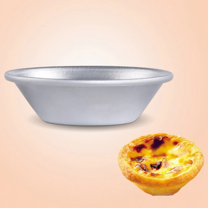 Reusable Aluminum Alloy Egg Tart Mold Baking Accessories Cookie Pudding Mould Mooncake Mold Baking Tools