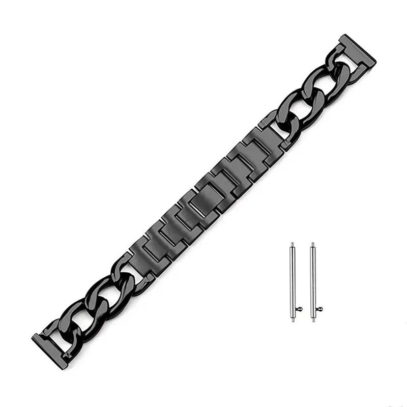 20mm Metal Chain Bracelet For Samsung Galaxy Watch 4 5 6 3 40mm 44mm Classic 42mm 46mm 43/47mm For Huawei GT3 GT4 Amazfit GTS