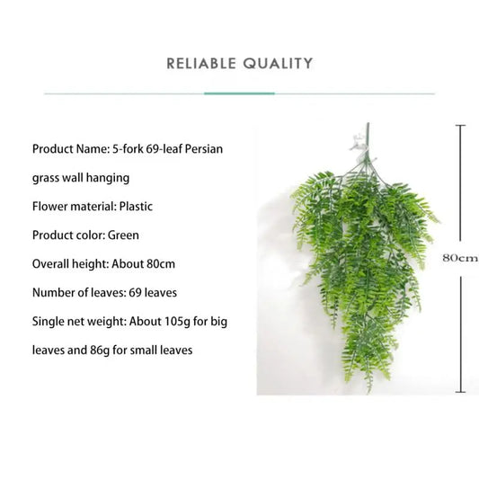 80cm Artificial Plant Vine Home Decoration Hanging Plastic Leaf Grass Garland Outdoor Wedding Party Decorations Fake Rattan Ivy