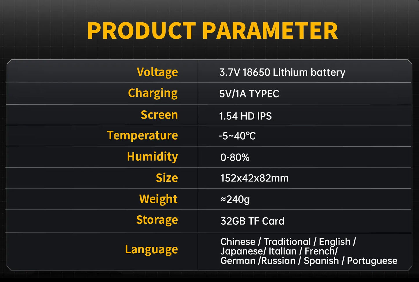 FNIRSI Telescope NVS-20 4K HD Monocular Night Vision Goggles 6X Digital Zoom 300m Hunting Camping Scope Day and Night Dual Use
