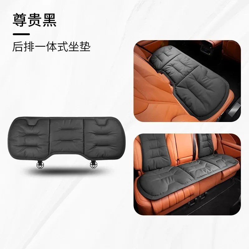 Car Seat Cushion Premium Comfortable Leather Car Seat Cushion Thickened Non-slip Single Piece Front and Rear Seat Cushion