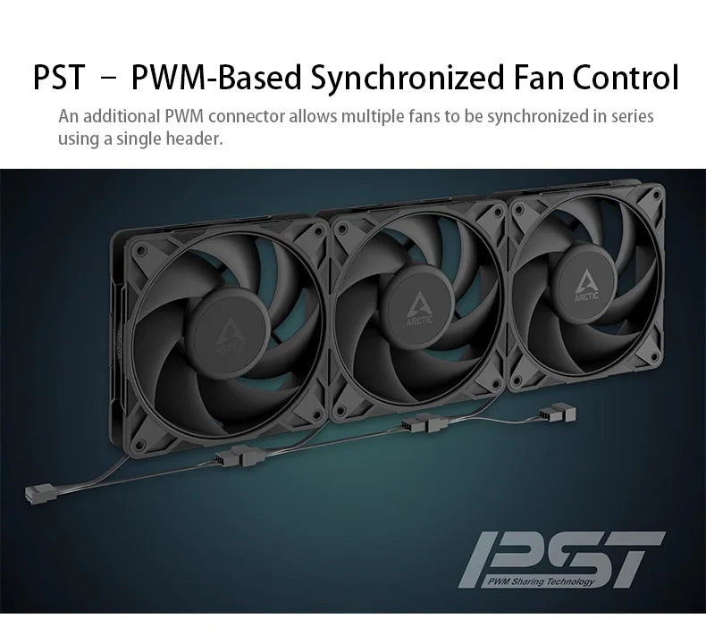 ARCTIC P14 Pro PST, High-Performance 140mm Case Fan with PWM Sharing Technology (PST), Speed:400–2500 RPM, Fluid Dynamic Bearing