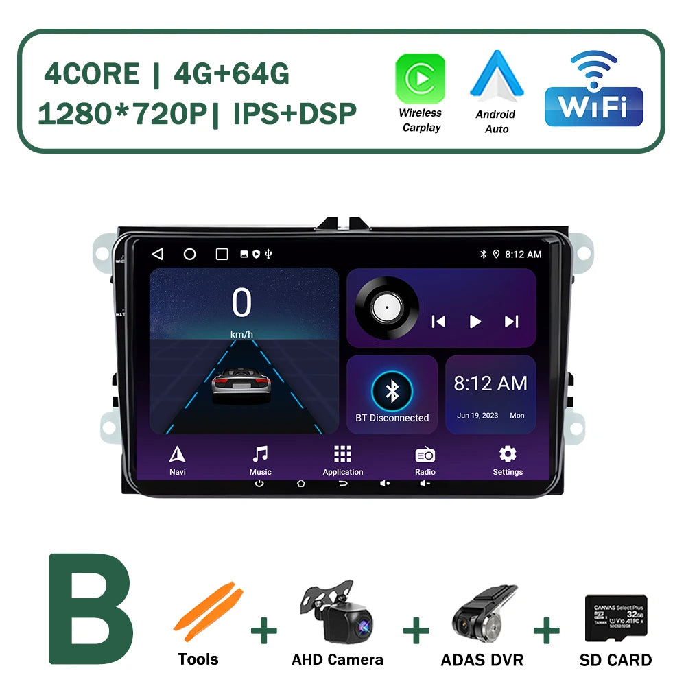 Android OS for VW Volkswagen Golf Polo Skoda Rapid Octavia Tiguan Passat Amarok Car Multimedia Video Stereo Player GPS Carplay