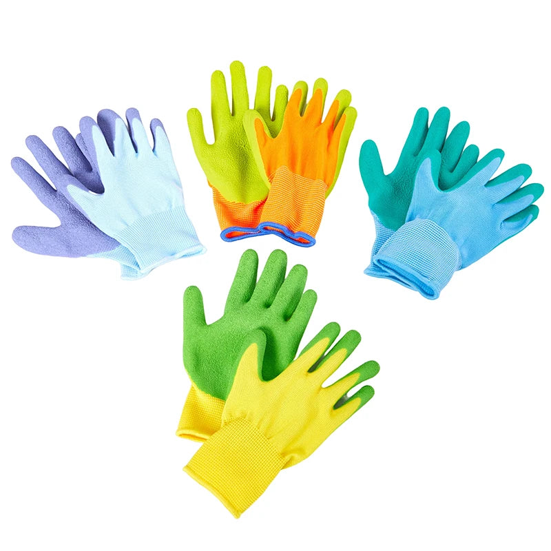 1Pair Breathable Children Gardening Gloves Durable Waterproof Gloves Anti Bite Cut Collect Seashells Protector Handwork Gloves