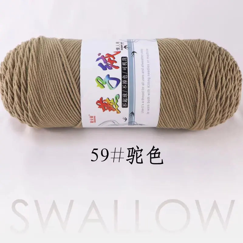 1Pc 200g Milk Cotton yarn for hand knitting Acrylic Crocheting Thread Yarn Crochet Doll sweater bag blanket slipper