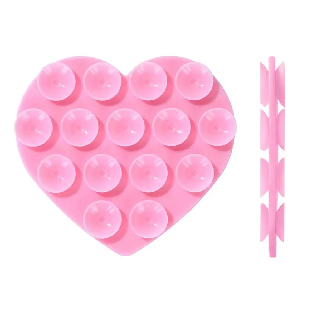 Silicone Heart Bag Bracket Retractable Folding Mobile Phone Bag Bracket Available In A Variety Of Colors