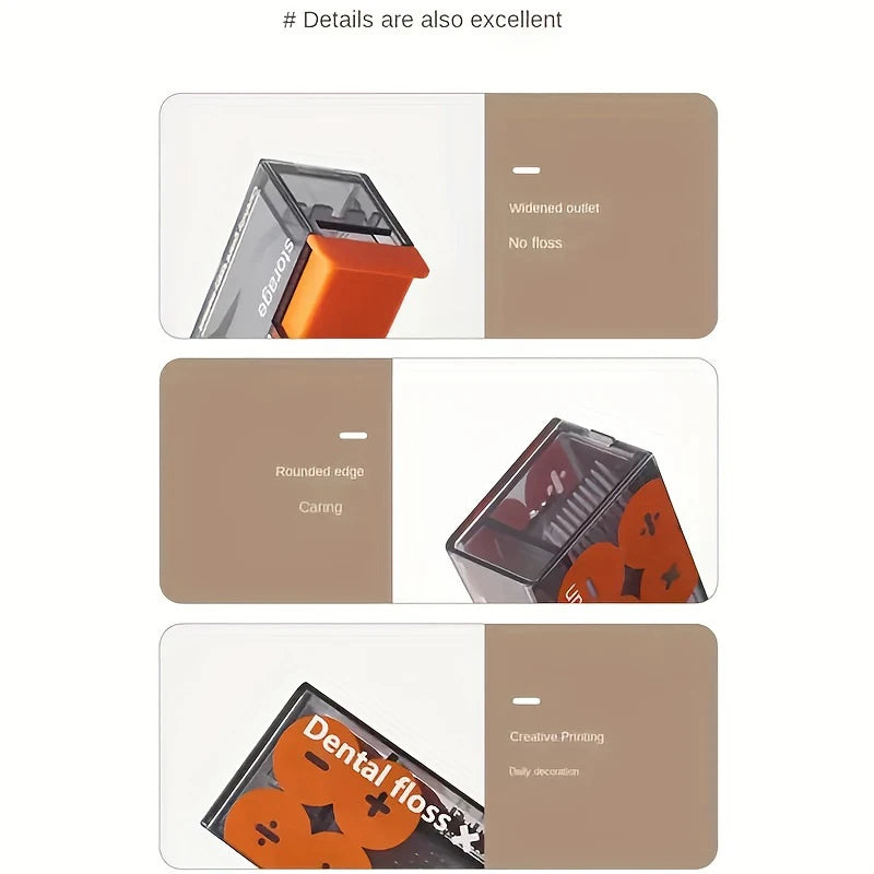 Automatic Dental Floss Storage Box Pop-Up Dental Floss Dispenser With 10Pcs Floss Dental Oral Hygiene Care Portable