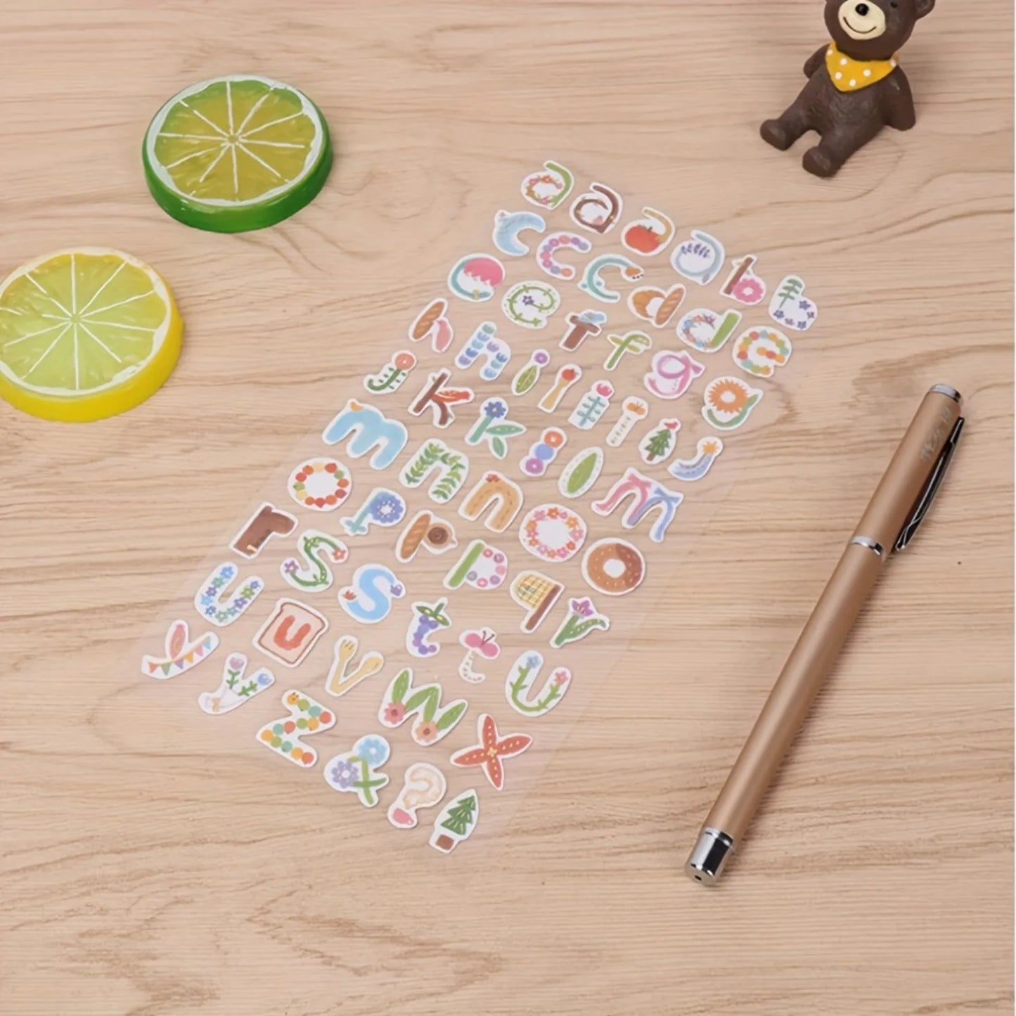 6sheets/lot English Alphabet Number Retro Sticker Album Diary Decoration DIY Decorative Stickers Handmade Stickers Scrapbooking