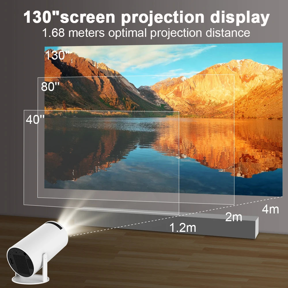 Transpeed 4K Wifi6 Projector Android 11.0 200 ANSI Dual WIFI Allwinner H713 BT5.0 1280*720P Home Cinema Outdoor portable