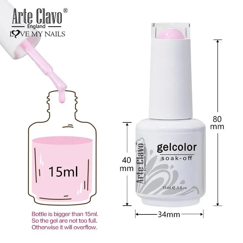 3PCS/Set Arte Clavo Gel Nail Polish Kit 15ml Nail Art UV LED Gel Set For Manicure Long Lasting Gel Polish Set Soak off Varnishes