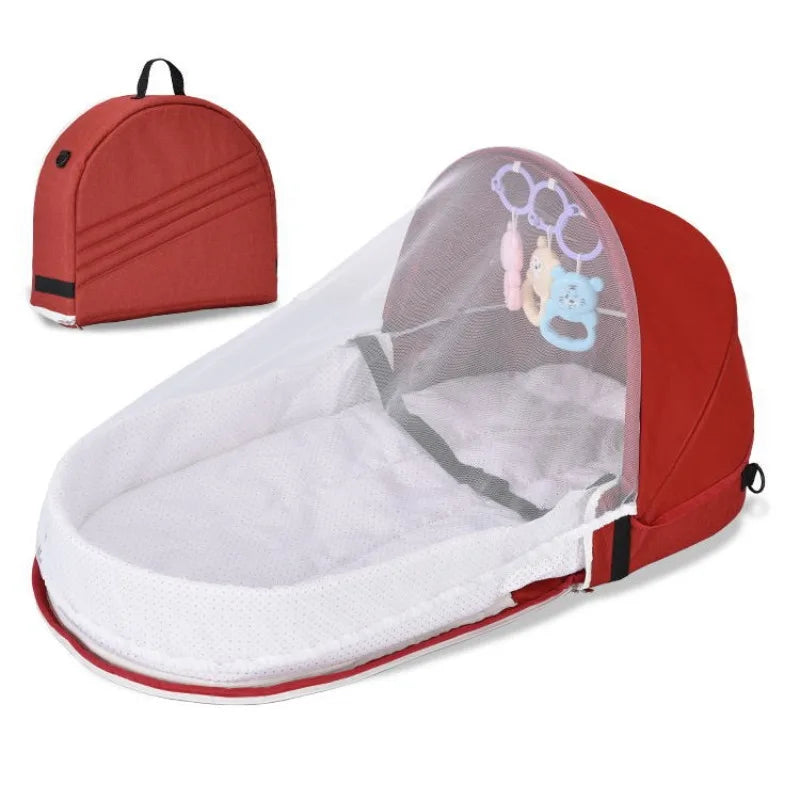 Convenient Folding Anti-pressure Crib Medium Bed Newborn Baby Isolation Bionic Travel Crib