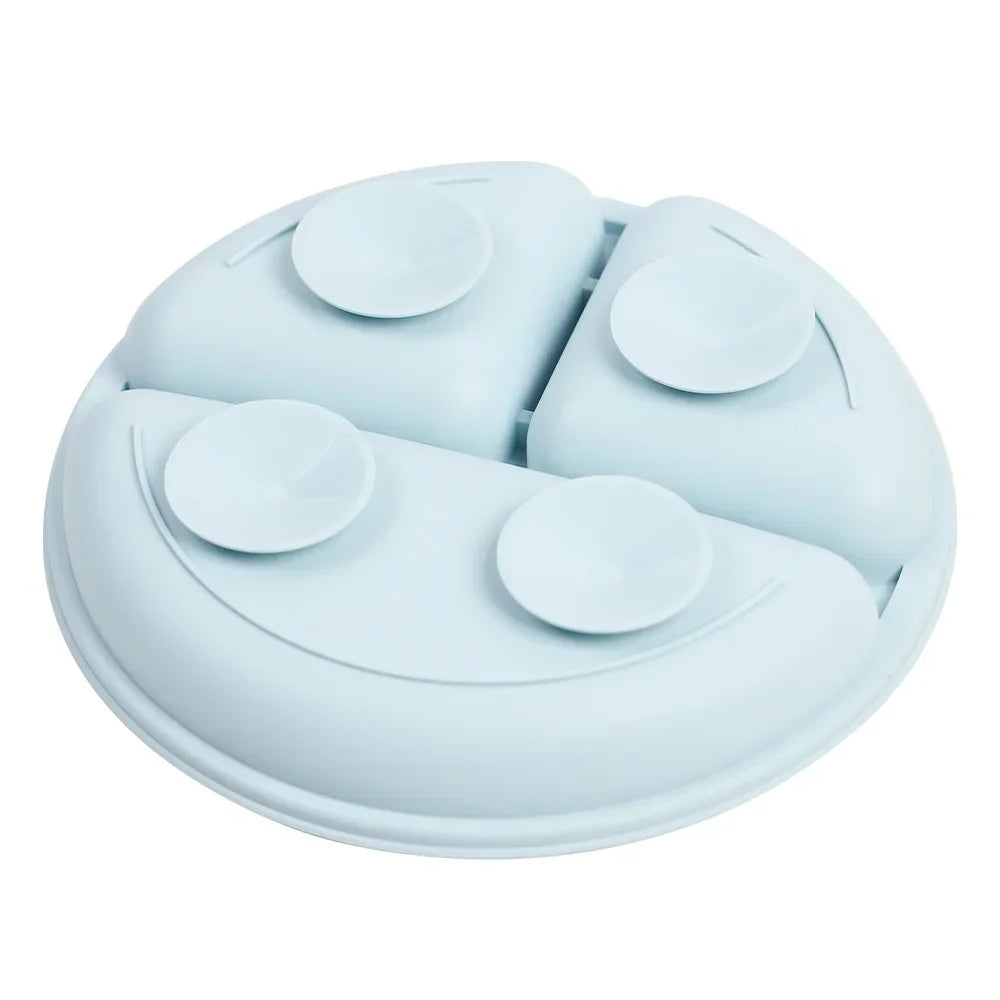 Mother Kids Baby Silicone Feeding Set Sucker Plate Antislip Bowl Spoon Cup Children Tableware Safe Non Toxic Dishwasher Safe