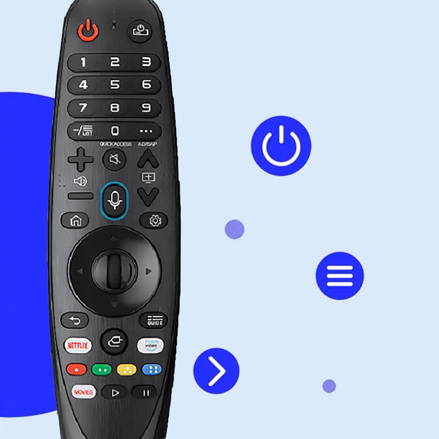 MR20GA Voice Magic Remote AKB75855501 for MR20GA TV Magic Remote Replacement AN-MR20GA MR19BA MR18BA with Pointer Function