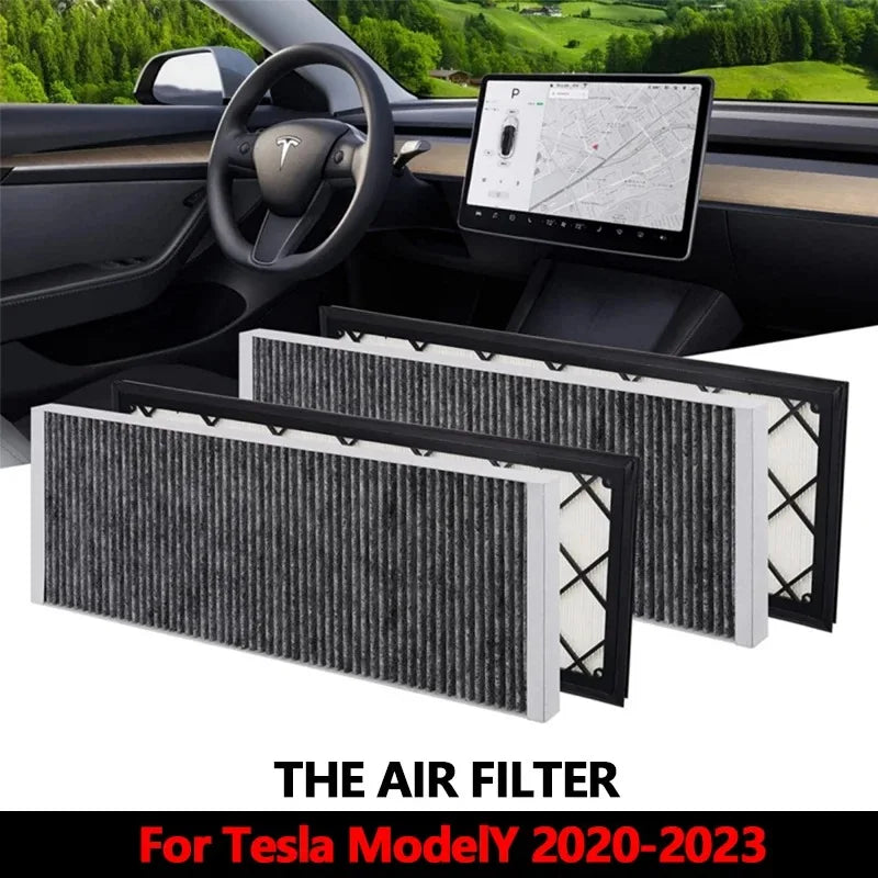 4PCS Cabin Air Filter HEPA for Tesla Model Y Air Intake Filter Replacement with Activated Carbon 2020-2023 ModelY Accessories