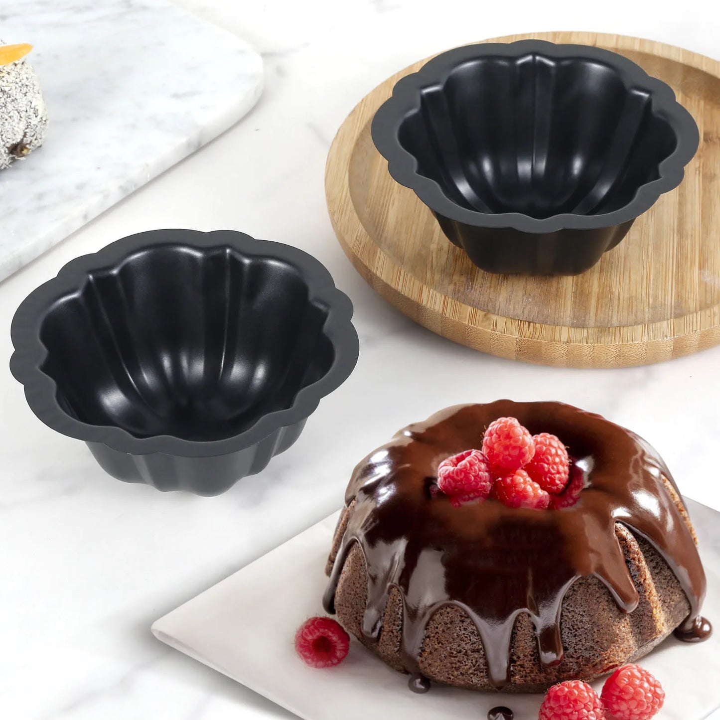 10Pcs Cake Pan Non Stick Coated Carbon Steel Cake Pan Flower Shape Cake Baking Pan Cake Baking Mold for Baking Cake Oven