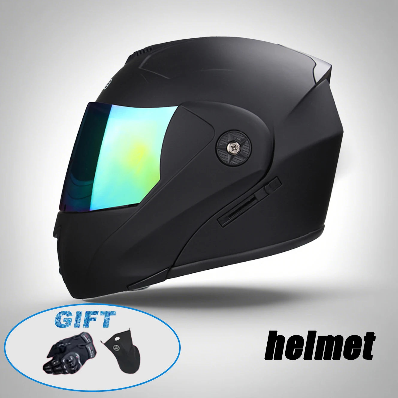 New Modular Motorcycle helmet full face racing with Double sun visor Women man flip up helmet Double lens DOT