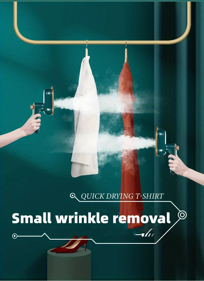 compact handheld steam iron -180 ° rotation, foldable design - convenient for travel and quick makeup repair - ultimate clothing