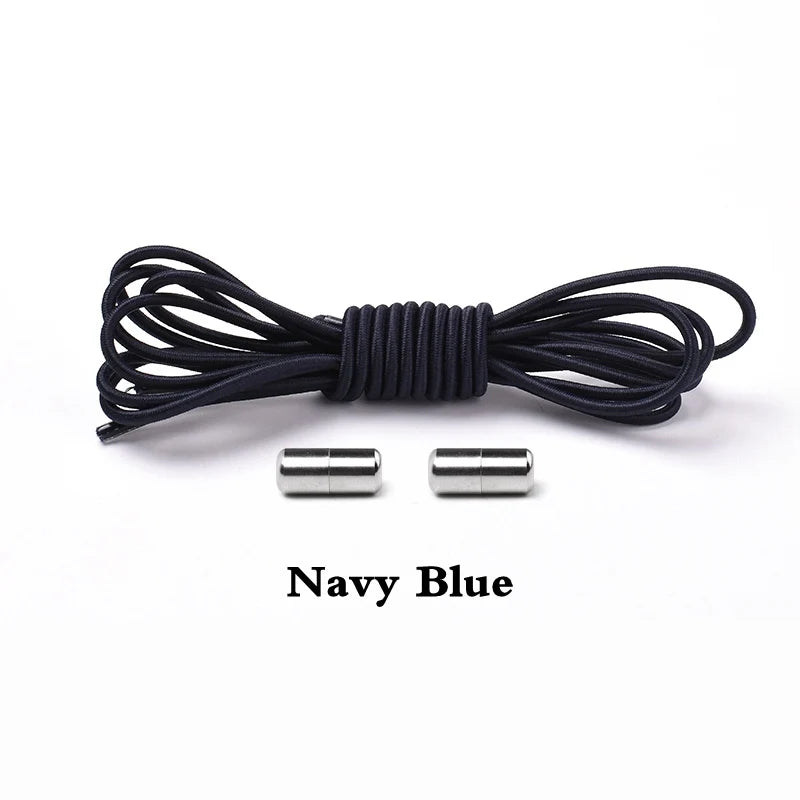 Elastic Laces Sneakers Round Shoelaces without ties Rubber No Tie Shoe laces Shoes Kids Adult Quick Shoe lace Rubber Bands