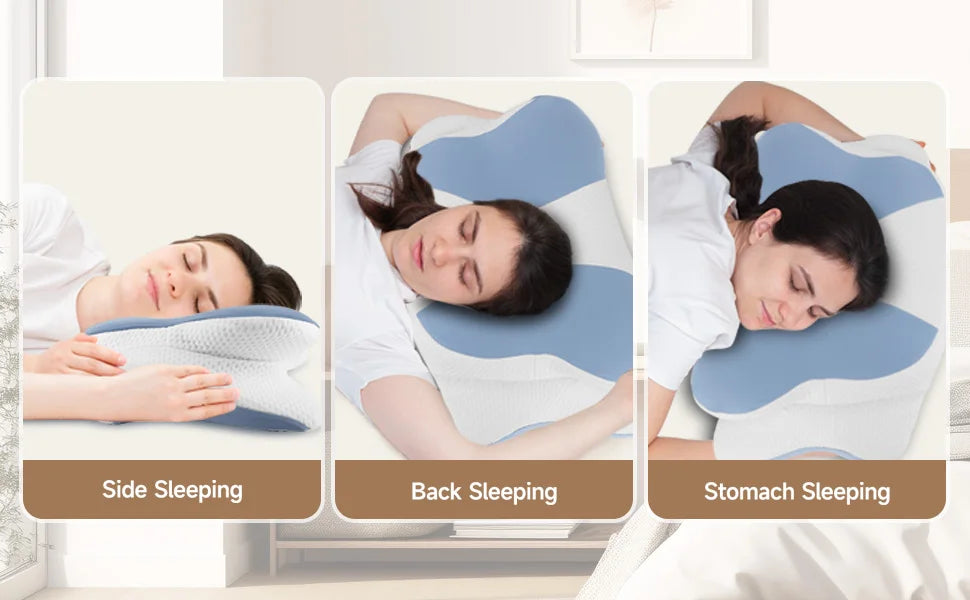2024 New Ergonomic Memory Foam Cervical Pillow-Neck And Shoulder Support  Adjustable For Side Back Stomach Sleepers
