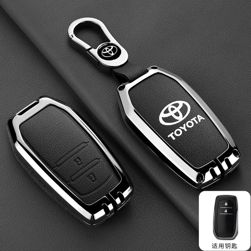 Car Remote Key Case Cover For Toyota CHR Hilux Fortuner Land Cruiser 200 Camry Corolla Crown RAV4 Highland Keychain Accessories