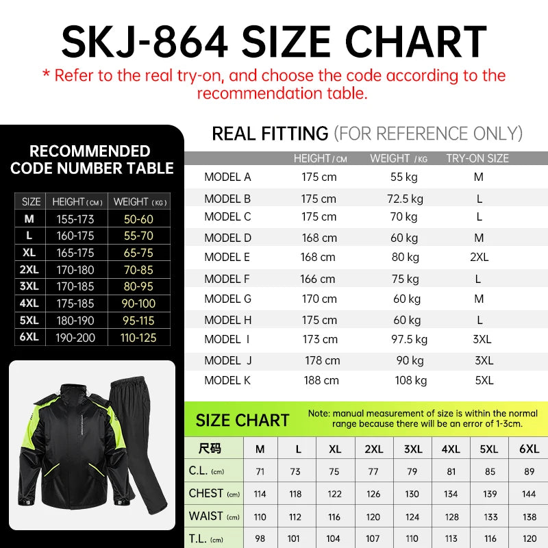 Star Field Knight Black-grey Motorcycle Raincoat Rainpants Suit Waterproof Inner Mesh Breathable Men Women Riding Gears 2Pcs/set