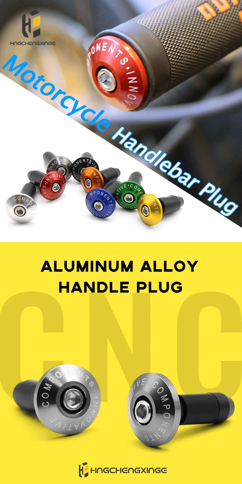 Motorcycle Handle Bar End Weight Handlebar Grips Cap Universal Motorcycle Modification Bws Handle Protection Plug Accessories