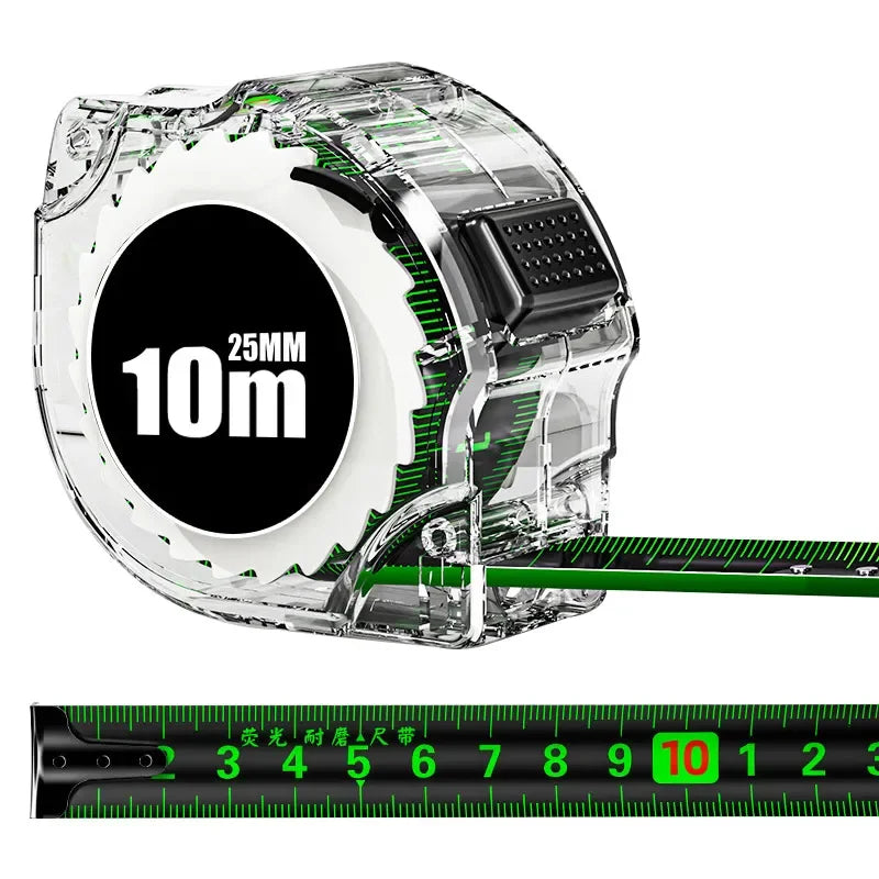 5M/7.5M/10M Black Fluorescent Tape Measure High Precision Thickened Tape Measure Wear-resistant and Drop-proof Tape Measure