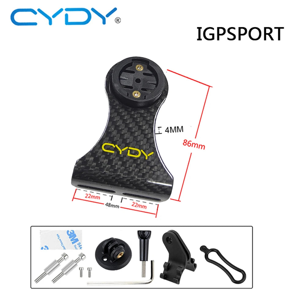 CYDY Carbon 3K Garmin Support For Bicycles Bryton Rider Whaoo Catey XOSS IGPSPORT MAGENE light holder MTB GPS Bike GOPRO Mount