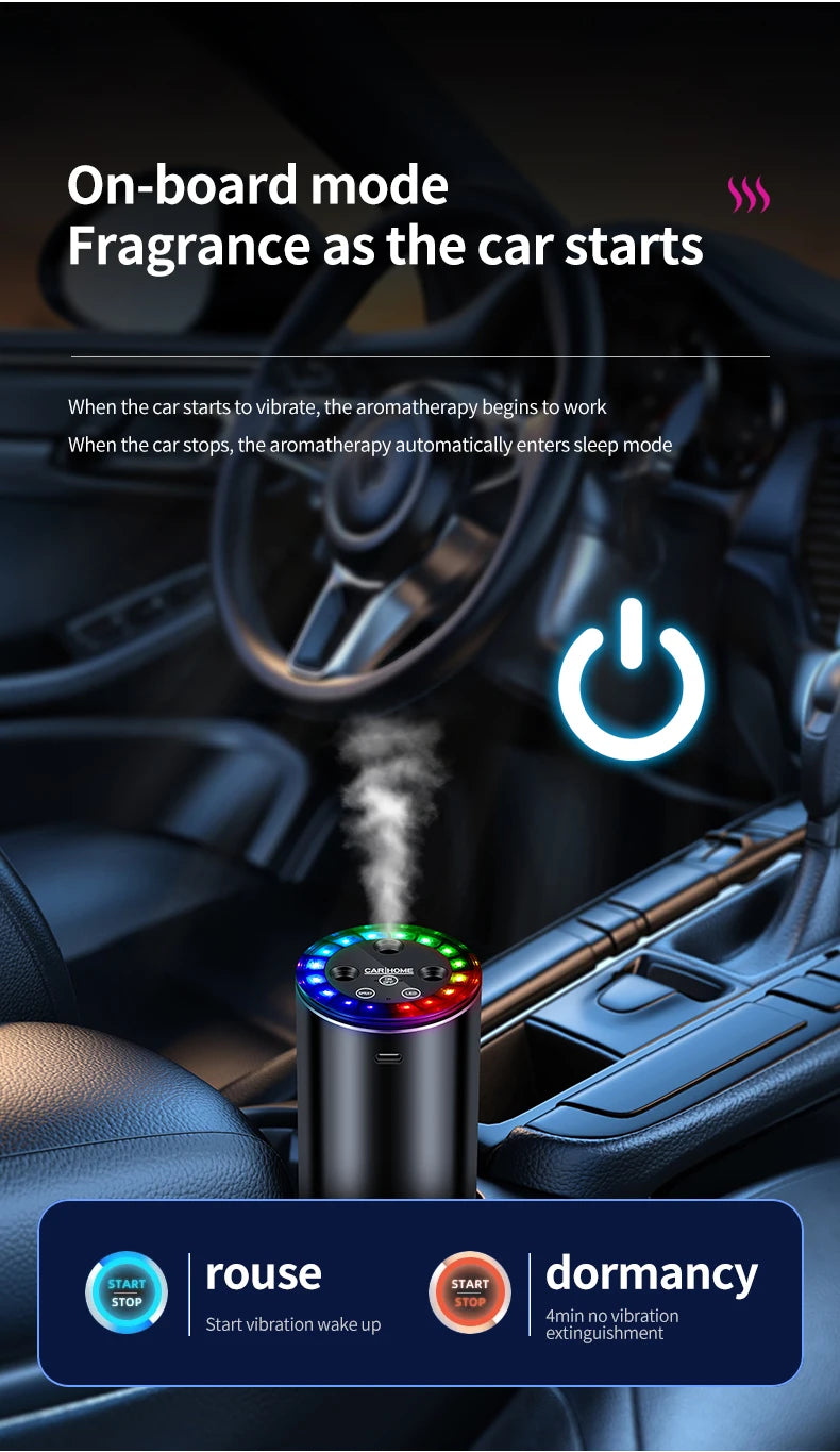 Car Electric Air Diffuser Aroma Compact Car Diffuser for Long-Lasting Aromatherapy Car Air Freshener For Removing Odors