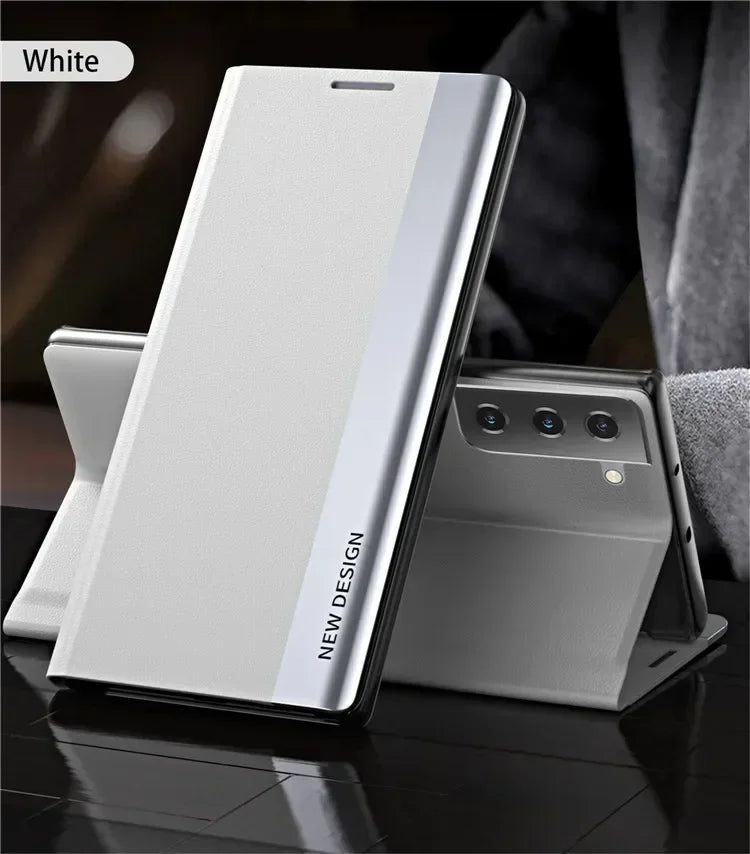 Luxury Leather Flip Case For Samsung Galaxy S25 Edge S24 S23 S22 S21 S20 Ultra S10 Plus S23 S21 S24 FE Note 20 Ultra Stand Cover