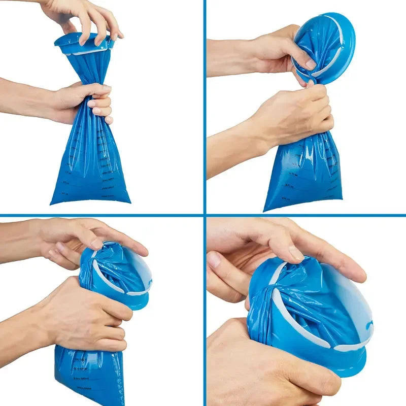 1000ML Disposable Vomit Bag Portable Disposable Travel Car Airplane Motion Sickness Nausea Pregnant Emergency Vomit Cleaning Bag
