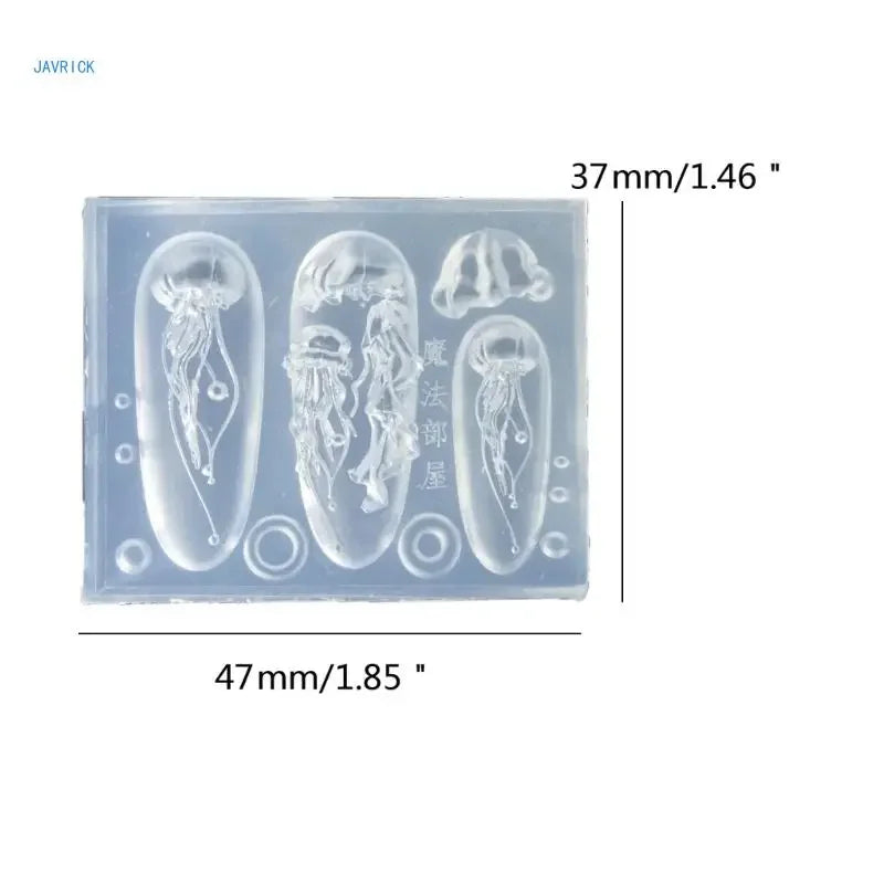 Creative Jellyfish Art Moulds Silicone Dropper Mold Decoration Molds Unique Manicures Moulds Silicone Material