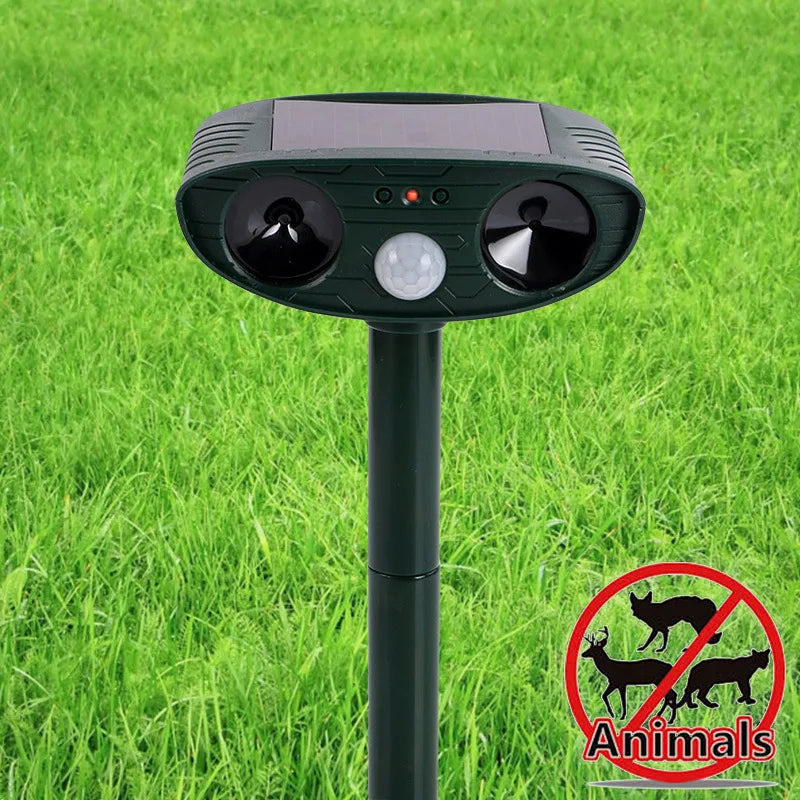 1pc ultrasound  Repellant Cat Dog Repellant Solar Powered Rechargeable Garden Waterproof creature Deterrent For Farm Yard