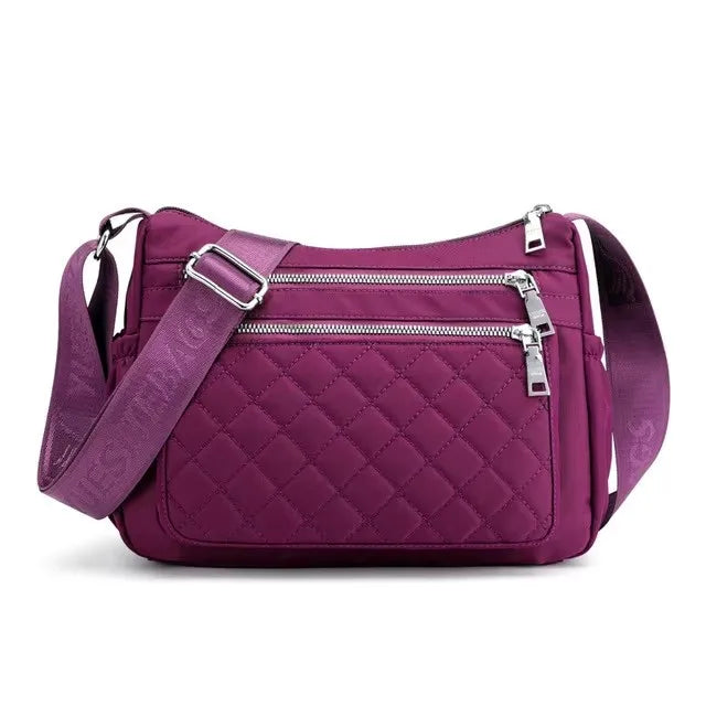 Large Capacity Women Crossbody Bag Waterproof Tote Casual Nylon Shoulder Bag Purse Handbag Lightweight Travel Messenger Bag