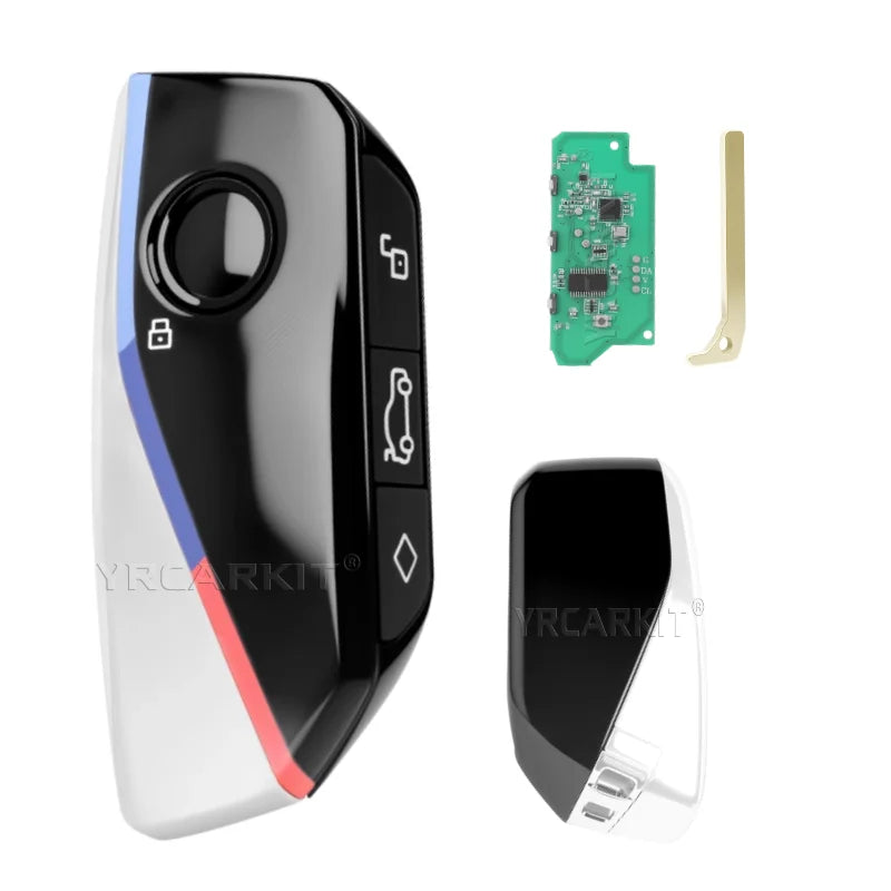 Modified Upgraded For BMW F Chassis 3 5 7 Series CAS4 FEM BDC Smart Remote Key Fob Keyless Go 49 Chip 433 315 868 Mhz Blade Logo