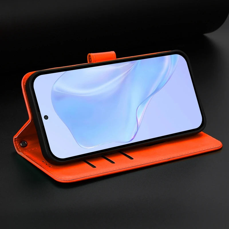 For Funda Tecno Camon 50 Pro 4G Case Candy Solid Color Flip Cover on for Tecno Camon 50 pro 4G CN5c Leather Phone Case Coque