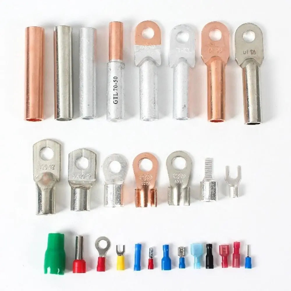 10pcs 16-35mm2 SC16-6 SC25-6 SC35-6 Tinned Copper Wire Nose Terminal Crimp SC Type Lugs Ring Cable Connector Kit