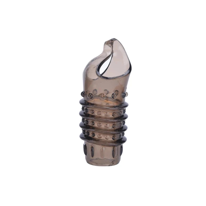 Reusable Penis Enlargement Male Cock Time Sex Toys For Men Organ Chastity Silicone Condoms Penis Extension Ring Sleeve