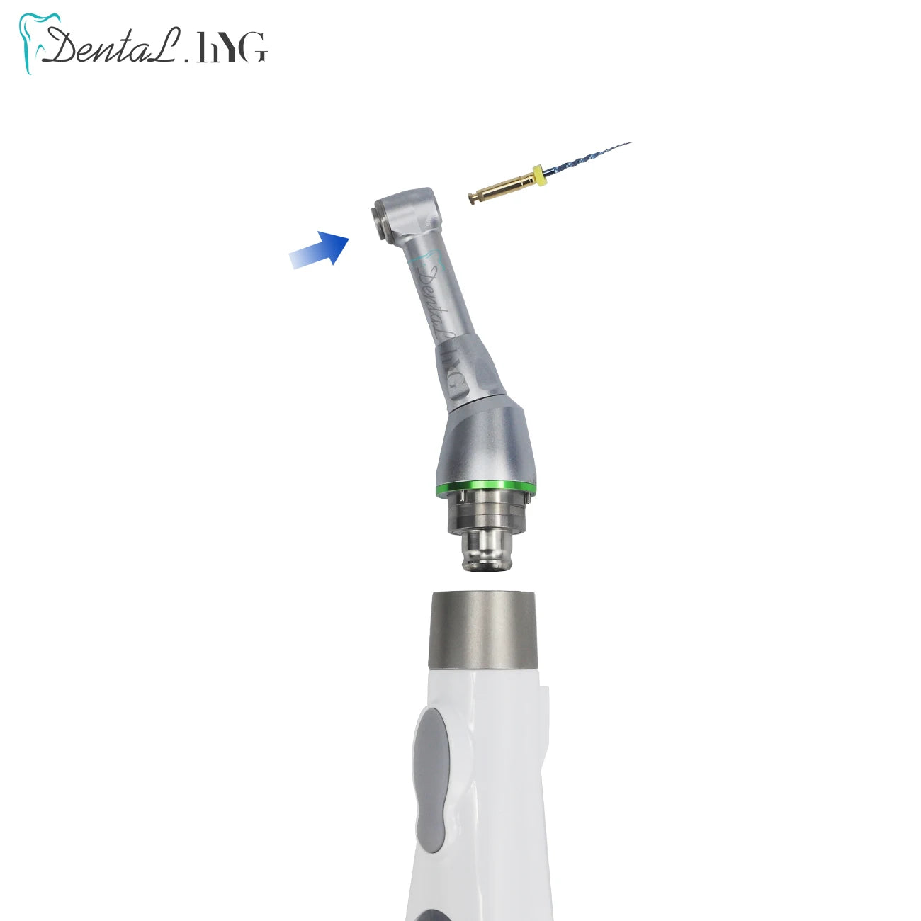 Dental Wireless Endo Motor Smart 9 Programs with LED Lamp and 16:1 Reduction Contra Angle Endodontic Instrument