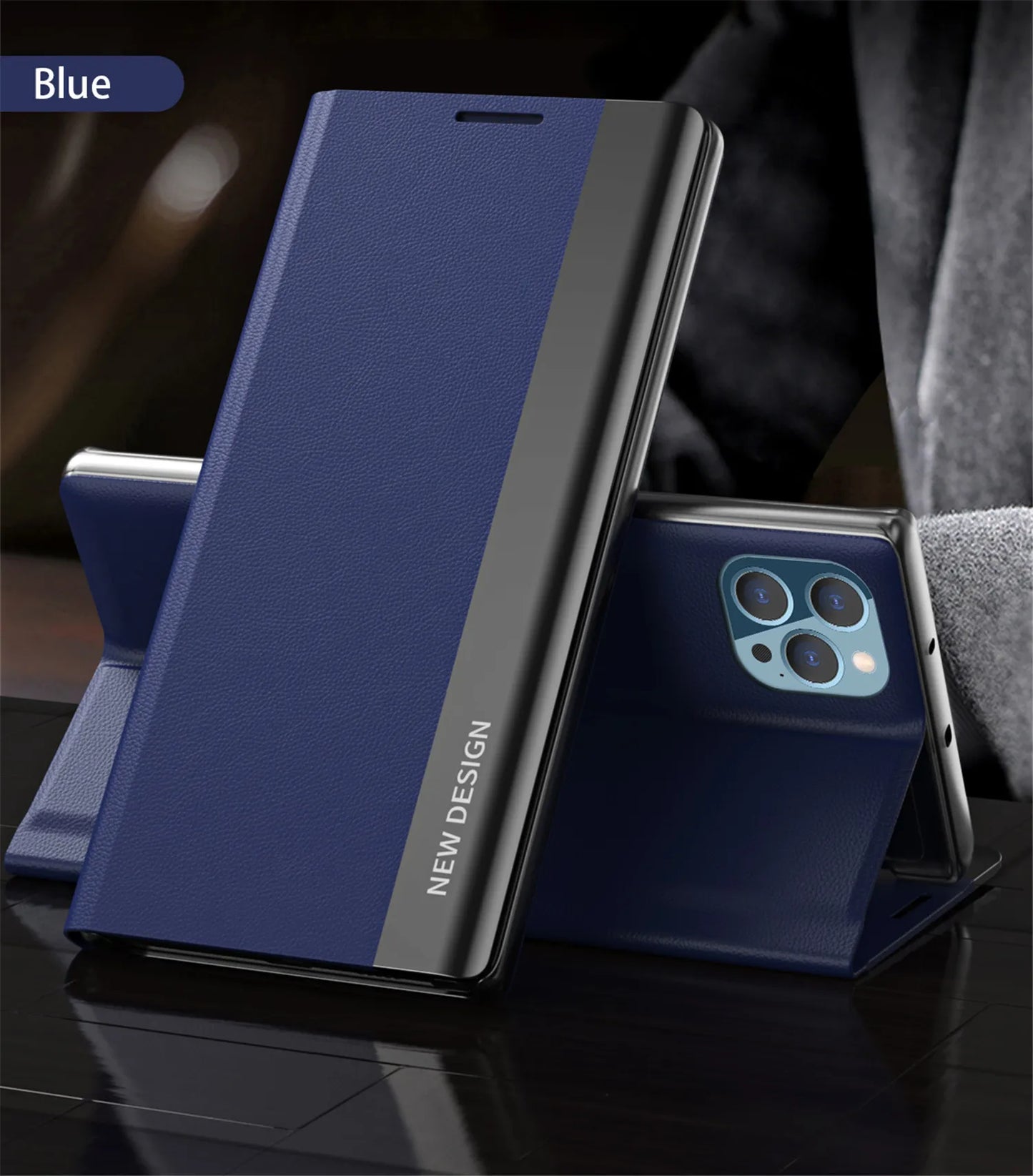 Flip Leather Case For Samsung Galaxy S25 S22 S23 S24 Ultra S9 Plus S10 S20 S21 FE Note 8 9 10 Plus 20 Ultra Luxury Bracket Cover