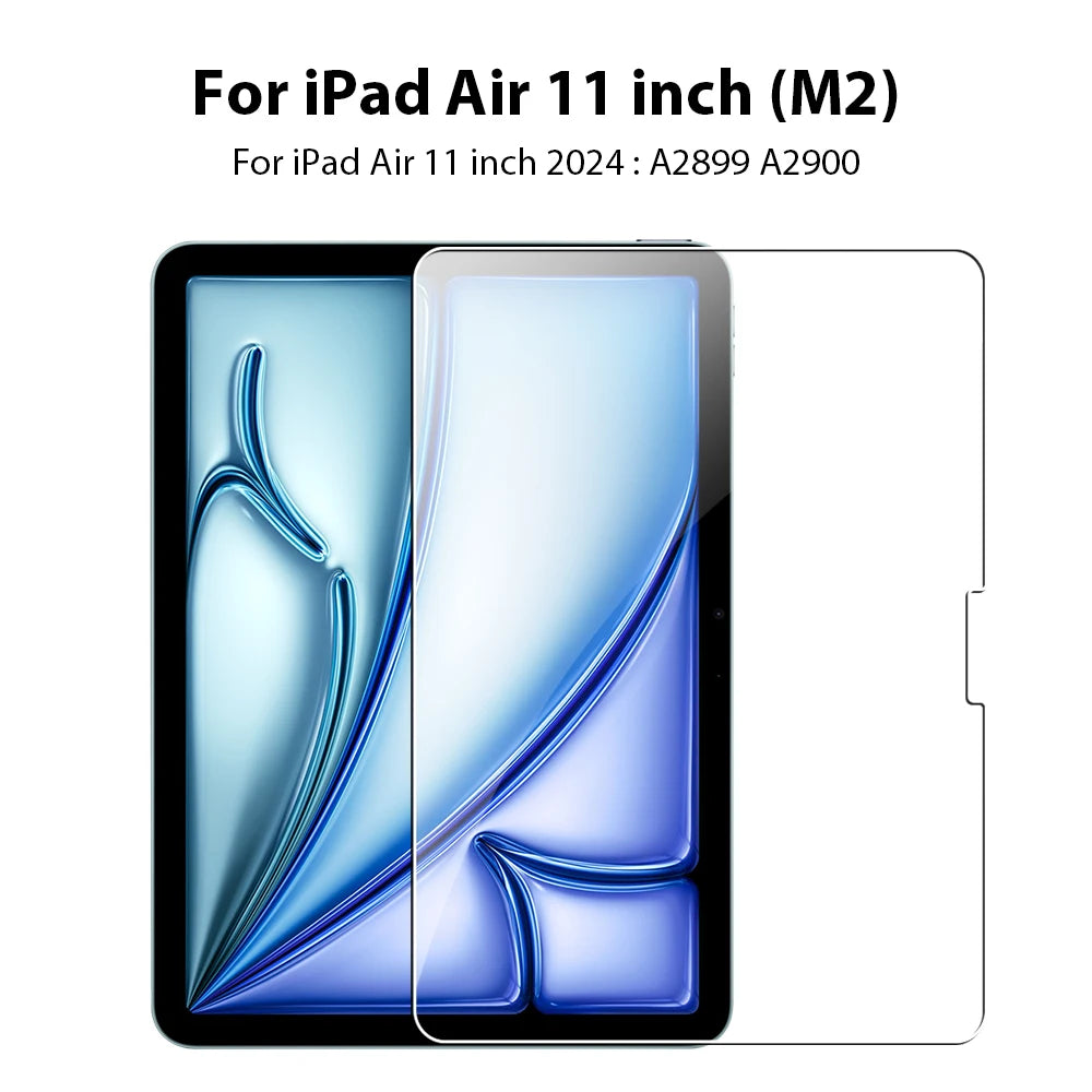 Tempered Glass Screen Protector For IPad Pro 12.9 12 9 11 13 inch 2024 Air 4 5 10th 7th 8th 9th Generation 10.2 Mini 6 9.7 Film