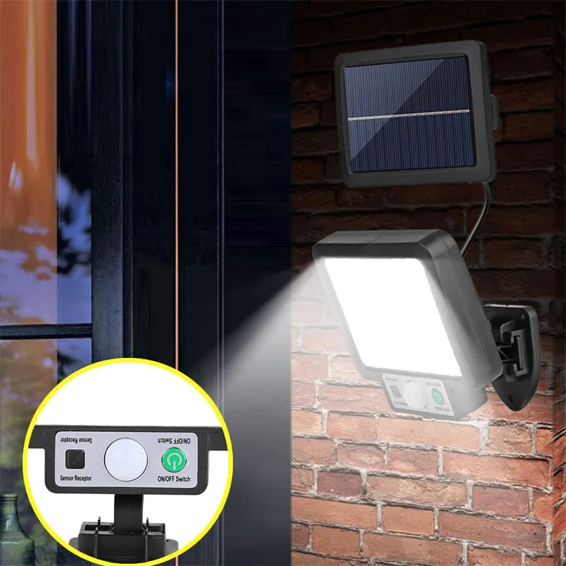 72LED Solar Lights Solar Split Wall Lamp 3 Mode Waterproof Motion Sensor Lamps Garden Street Lighting For Garden Wall Lamp