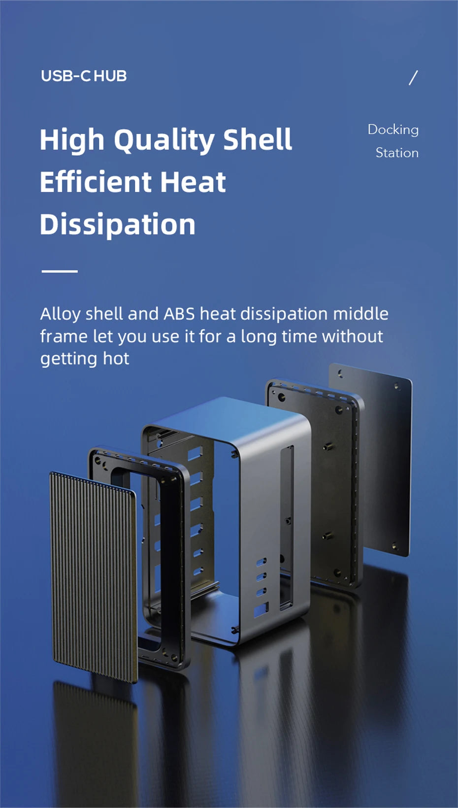 Hagibis USB C Docking Station with Dual HDMI Monitor M.2 SSD Enclosure Ethernet 100W PD USB Hub SD/TF-U100/U100 Pro/U100 Ultra