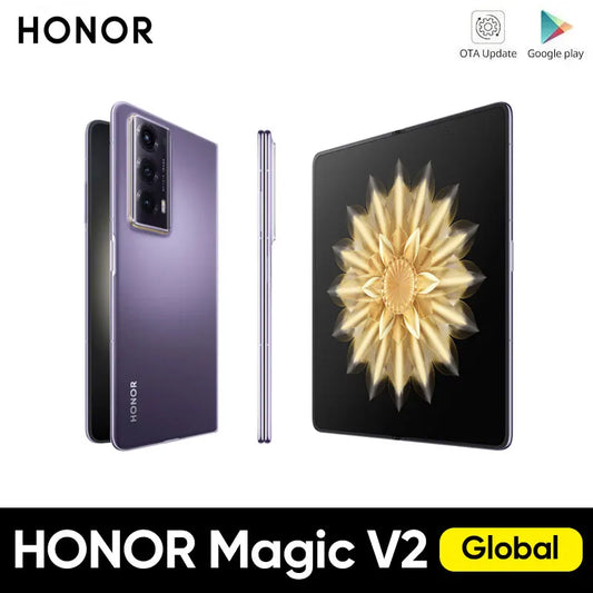 Global Version HONOR Magic V2 5G Foldable LTPO OLED 120Hz Display 7.92" 50MP Rear Cameras Snapdragon 8+ Gen 2 5000mAh 66W NFC