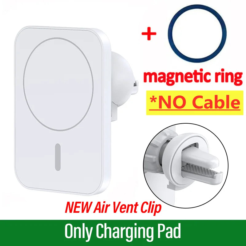 Magnetic Wireless Charger Car Air Vent Stand Phone Holder 15W Magnet Car Fast Charging Station For iPhone 12 13 14 Pro Max Mini