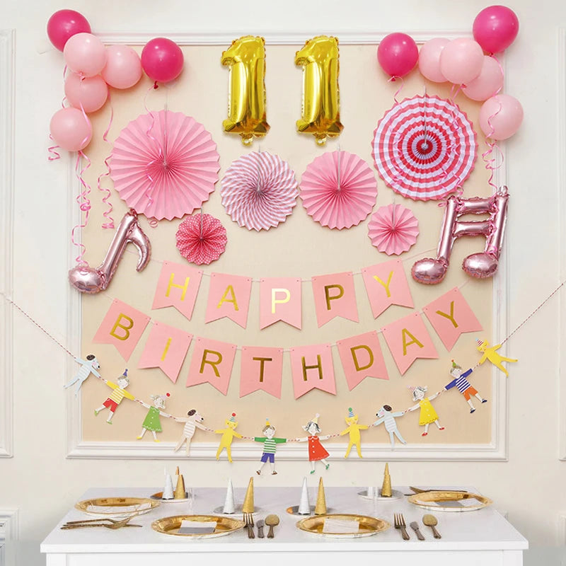 32inch Rainbow Number Foil Balloons With Crown For Kids Boy Girl 1st Birthday Party Decorations Rose Gold Figures Globos